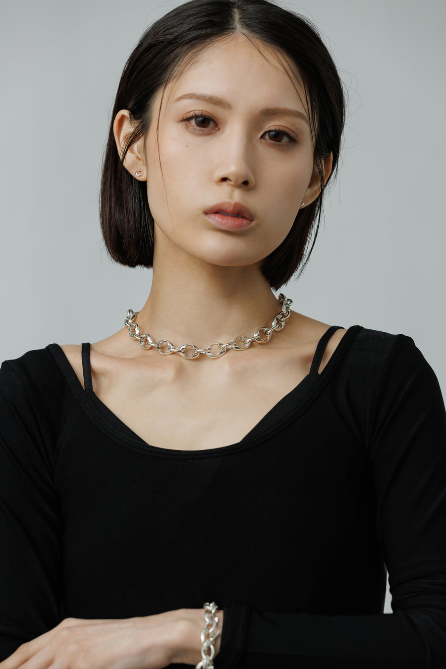 アクセサリー h'eres Two necklace 501 45cm SÓL NECKLACE 501 – h'eres