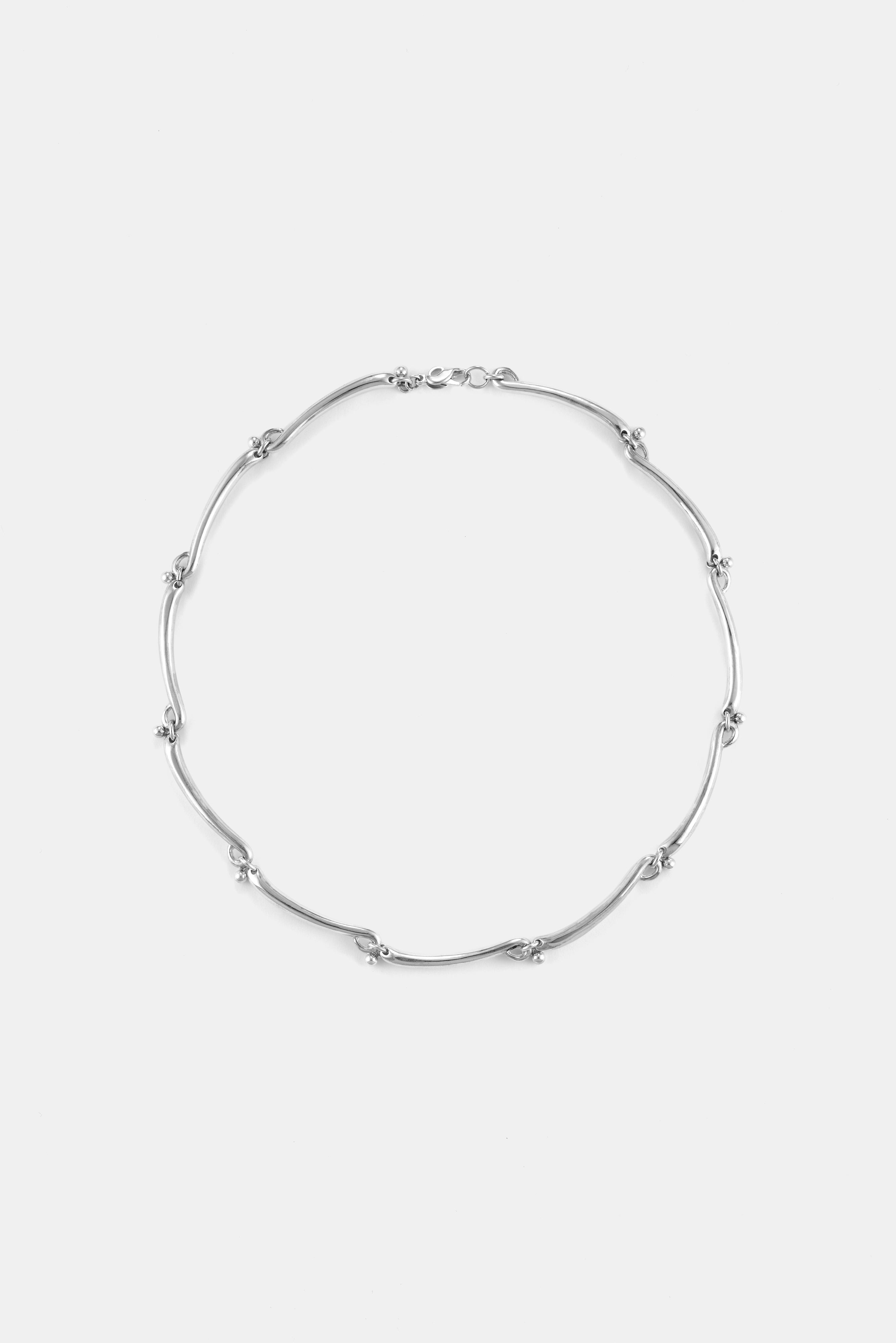 希少 h’eres RENEE SWIRL LINE NECKLACE 43 RENEE SWIRL LINE NECKLACE – h'eres