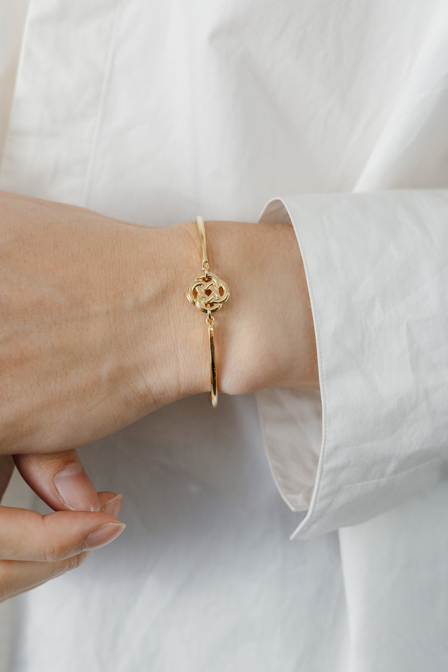 OUROBOROS SIGNET BANGLE GOLD