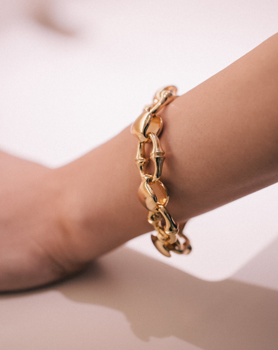 SPINAL COLUMN BRACELET 501 GOLD – h'eres